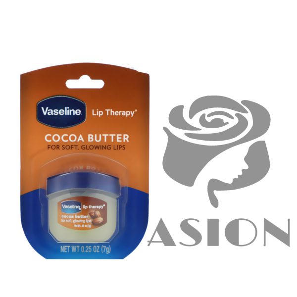 بالم لب وازلین مدل COCOA BUTTER-قابل استفاده‌ی چندباره در طول روز-فروشگاه آسیون-مناسب لب های خشک، ترک دار و حساس